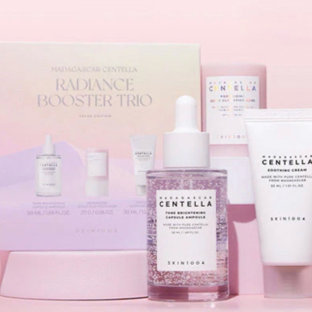SKIN1004 Madagascar Centella Radiance Booster Trio Ampoule Pore Clay Mask Cream